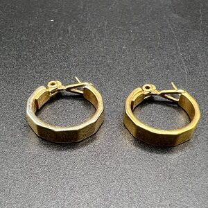 Monet Gold and Silver Tone Hoop Earrings